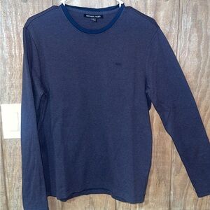 Michael Kors Men's Dark Blue Long Sleeve Tee